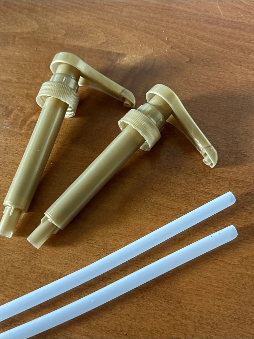 NWOT Gold Plastic Syrup Pumps- Home Coffee Bar/Kitchen - 2 - Great for Fall